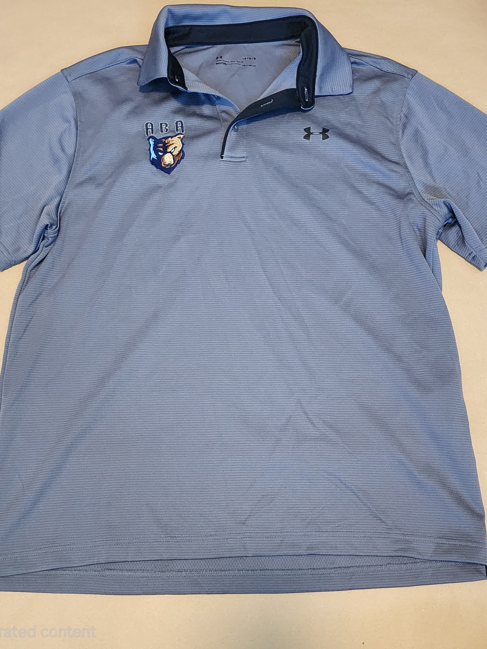 LG Light Blue Men's Polo with Navy Trim